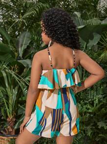 SHEIN Tween 女童休闲碎花连体裤 - 彩色 - 查看 2