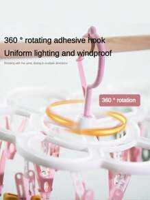 SHEIN 16 klipsów Przenośny wieszak na skarpetki Wieszak na ubrania Klamerki do bielizny Składany wielofunkcyjny schowek w szafie Wieszaki na ubrania Plastikowe suszarki