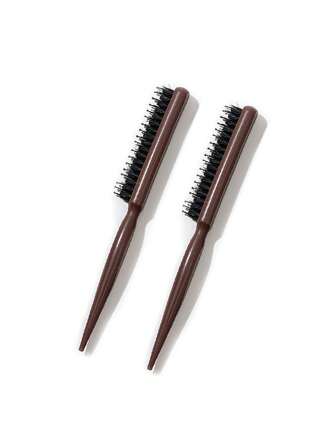 Kawaii 3-Row Bristle Hair Brush For Women, Long Hair Detangling Comb