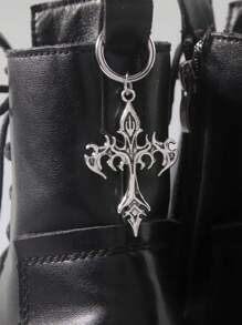 ROMWE 2pcs/Set Y2K Retro Gothic Style Flame Punk Decorative Charms, Suitable For Shoes, Boots, Bags And Other Accessories, Halloween