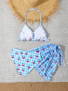 Tankini Tween Girl cu imprimeu floral cu volane
