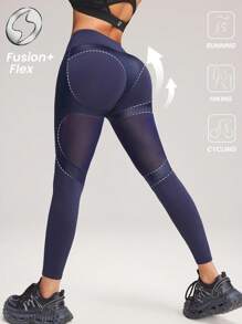 Innovista Leggings sportivi da donna con stampa in lamina, pantaloncini corti, maglione in ecopelle e metallizzato, abbigliamento da palestra con in rete traspirante e taglio, pantaloni fitness, shapewear modellante per l addome, tuta casual e di lusso, attrezzatura per pickleball, blu, stile Y2K, abbigliamento autunnale, costume da bagno, abbigliamento autunnale da donna, regali di Pasqua, outfit autunnali da donna in azzurro chiaro - Blu Navy - Visualizzare 2