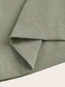 Poéselle Summer High-Waisted Pants Multi-Piece Set, Wide Leg Pants High Waist Fold Pleated Wide Leg Pants, Pants, Loose Fit, Long Pants - Mint Green - View 6