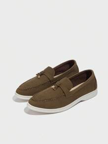 CUCCOO BIZCHIC Women's Round Toe Casual Slip-On Ballet Flats, Elastic Knit Breathable Colorblock Mary Jane Shoes, Soft & Versatile - Dark Green - View 5