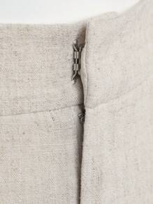 SHEIN VCAY Solid Button Front Vest Blazer & Wide Leg Trousers - Beige - View 6