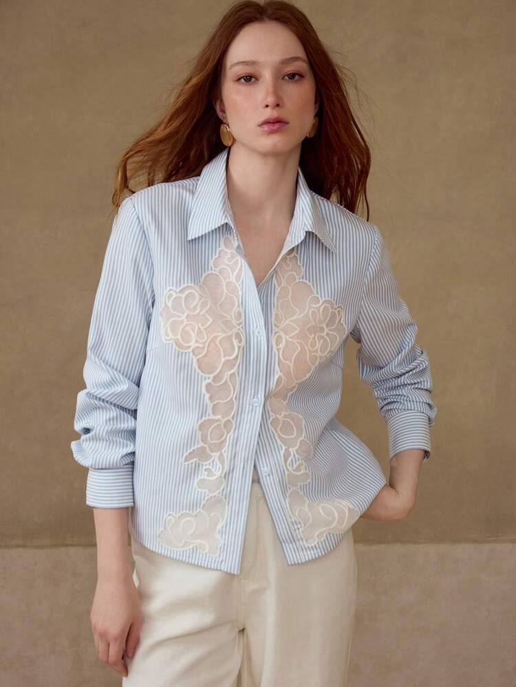 STRIPED BUTTON UP SHIRT