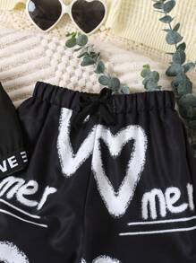 2pcs Simple & Fashionable Young Girl Camisole And Pants Set, Casual Everyday Outfit