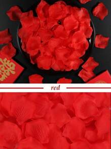 100/400/1000pcs Faux Flower Petals, Soft Texture For Holiday Celebration Party, Surprise Party Decoration, Romantic Wedding Aisle, Proposal Scene Decor, Valentine Day, Gift - Multicolor - View 5