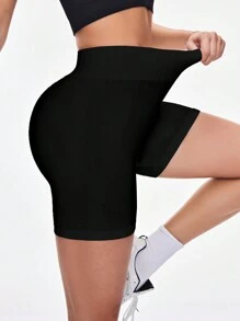 Seamluxe SHEIN Sport 3pcs/Set Seamless Sport Shorts, Solid Color, Minimalist Fashion For Casual Daily Wear Biker Shorts