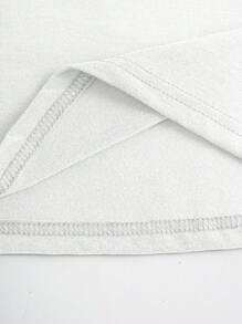 INAWLY Plus Size Women Digital Butterfly Print Round Neck Casual Short Sleeve T-Shirt - White - View 3