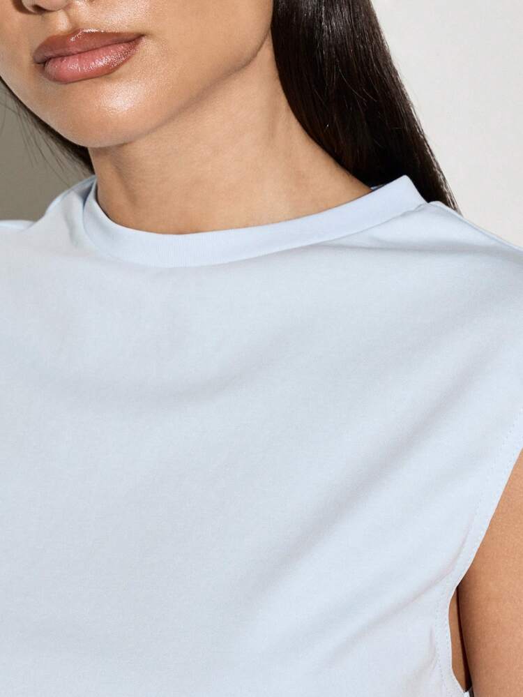 AiiRZ Ärmelloses Crop Tank Top mit Stehkragen, Athletisch, Workout, Laufen, Yoga, Fitness, Sommer, Lässig, Basic, Übung, Training, Gym, Sport, Schnelltrocknend