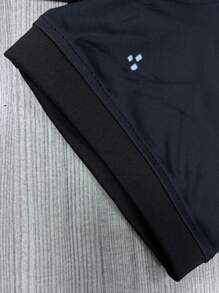 Manfinity Dauomo 男士夏季圖案印花短袖休閒Polo衫，適用於通勤和休閒 - 黑色 - 查看 3