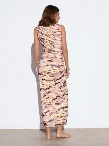 Maija Spring/Summer New Pattern Pink Ruched Design Dress, Elegant For Daily Casual, Romantic Vacation, Music Festival, Party, Wedding Guest, Vintage Style, Valentine's Day Summer Dresses For Women Summer Outfits For Women  Wedding Guest Dress Women Formal Dresses For Women Birthday Dresses For Women Dresses For Women Elegant Birthday Outfits For Women Elegant Dresses For Women Church Dresses For Women  Party Dresses For Women