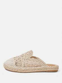 Styleloop Women's Flat Slip-On Shoes, Boho, Retro American, Bohemian, Western Style, Suitable For Vacation, Music Festival, Party - Beige - View 4