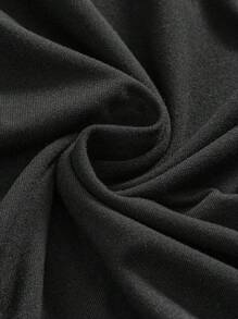 ROMWE Gothic Cross Pendant Contrast Lace Bow Flared Leg Plus Size Pants