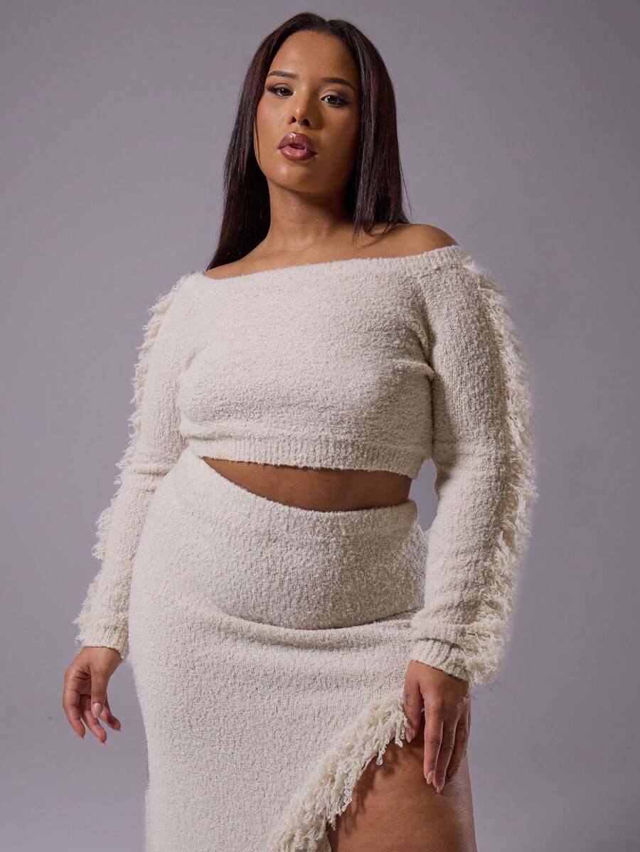 MUSERA Maglietta oversize con spalle scoperte e maniche lunghe, con dettagli consumati, adatta per uso quotidiano, casual, pausa, elegante, appuntamenti, feste serali ed eventi festivi - Grigio Chiaro - Visualizzare 1