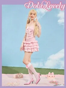 Dola Lovely Beaded Women's Black High Heel Pointed Toe Pumps Spring Break Easter - Pink - View 2