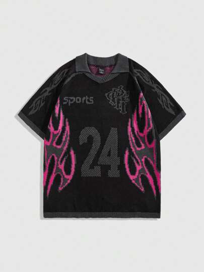 Prep Herren sportlicher gestrickter Pullover, lässig und modisch für den täglichen Gebrauch