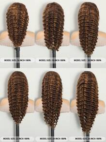 ALL READY WIG Tóc giả ren trong suốt nổi bật Tóc người nhổ trước 180% mật độ không keo dán không tì vết Tóc giả sóng sâu bằng tóc người cho phụ nữ Tóc giả màu 4/30 - S4/30 - Xem 10