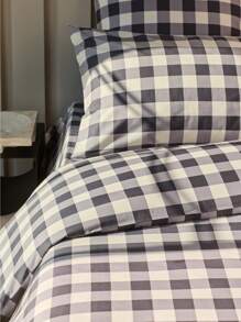 2/3 件几何数码印花羽绒被套套装，带纽扣封口角带，柔软、亲肤透气、轻盈光滑，适合所有季节，床上用品套装，柔软舒适的羽绒被套，适合所有尺寸的床，1 件羽绒被套和 1/2 件枕套，Rama 睡前舒适 - 彩色 - 查看 2