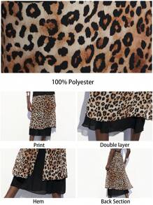 Maija Valentine's Day Women's Spring And Summer New Leopard Print Sexy And Elegant Modern Urban Daily Casual Skirt Suitable For Going Out For Festival Parties And Dates To Wear Rich Style 90s Women's Clothing Retro Bohemian Old Money Music Festival