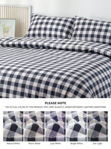 2/3 件几何数码印花羽绒被套套装，带纽扣封口角带，柔软、亲肤透气、轻盈光滑，适合所有季节，床上用品套装，柔软舒适的羽绒被套，适合所有尺寸的床，1 件羽绒被套和 1/2 件枕套，Rama 睡前舒适 - 彩色 - 查看 7