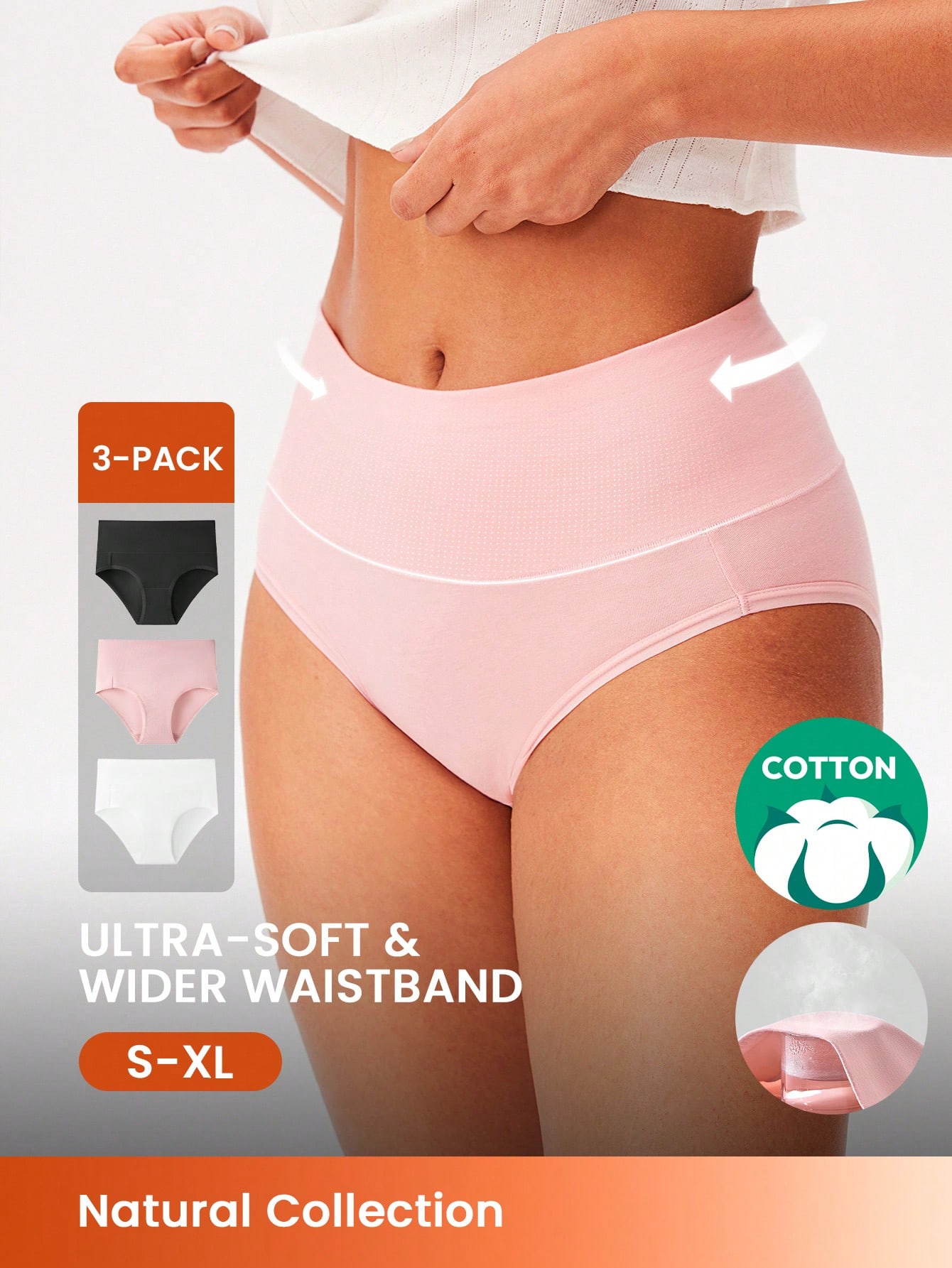 3-Pack High-Waist Briefs
