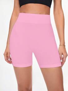 Seamluxe SHEIN Sport 3pcs/Set Seamless Sport Shorts, Solid Color, Minimalist Fashion For Casual Daily Wear Biker Shorts