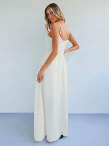 Forever 21 Women's Long Casual Dress, Minimalist And Fashionable For Daily Wear - White - View 2
