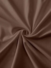 INAWLY Casual Loose Simple Letter Print Short Sleeve T-Shirt - Khaki - View 4