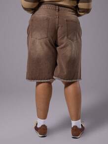 MUSERA Short en jean délavé grande taille pour le quotidien, le style de rue, le streetwear, l'esthétique Y2K, les années 2000