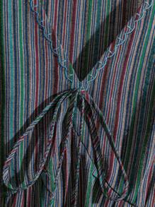 Mulvari Plus Size Simple Casual Long Sleeve Dress For Everyday Wear - Multicolor - View 4