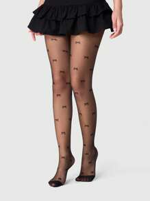 ROMWE Kawaii Bow Design Women Tights/Pantyhose/Leggings/Skinny Pants