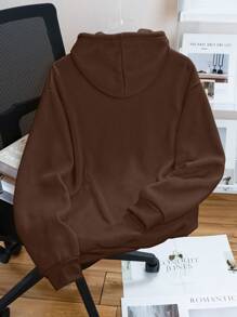 Claim Dot Manfinity 男士休闲向日葵和字母印花连帽衫运动衫，秋季，男士街头潮流向日葵印花图案连帽衫，黑色连帽衫，男友礼物