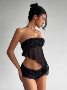 Aloruh 2 件套女士抹胸上衣和短裤