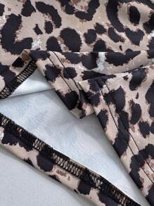 Women's Leopard Print Halter Neck Backless Top - Multicolor - View 5