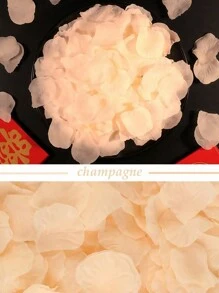 100/400/1000pcs Faux Flower Petals, Soft Texture For Holiday Celebration Party, Surprise Party Decoration, Romantic Wedding Aisle, Proposal Scene Decor, Valentine Day, Gift - Multicolor - View 7