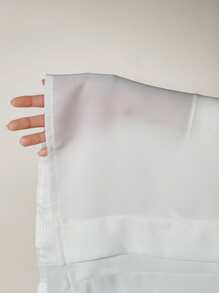 Mulvari Casual Versatile Solid Color Collared Long Sleeve Shirt For Women - White - View 7