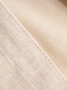 FRIFUL 女士短袖风衣，办公室休闲上衣亚麻背心女式外套