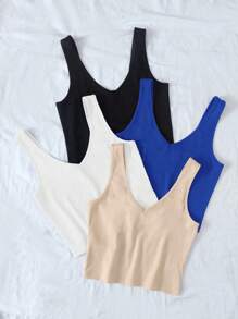 Chiquease 女式夏季纯色 V 领休闲春季背心