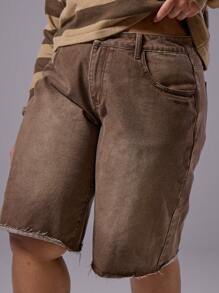 MUSERA Short en jean délavé grande taille pour le quotidien, le style de rue, le streetwear, l'esthétique Y2K, les années 2000