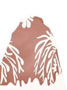 Breezaya 女士领口扎染印花休闲度假迷你连衣裙 - 卡其色 - 查看 8