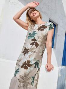 EMERY ROSE Women's Long Casual Dress, Simple Fashion For Daily Wear - Multicolor - View 5