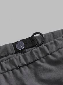 SHEIN Casual High-Waisted Adjustable Waist Maternity Shorts - Multicolor - View 5