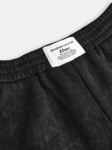 Tween Girls' Loose Casual Minimalist Comfortable Mid-Rise Branded Decorated Wide Leg Baggy Pants - Grey - View 3