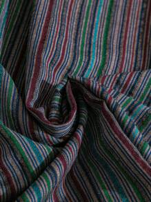 Mulvari Plus Size Simple Casual Long Sleeve Dress For Everyday Wear - Multicolor - View 5