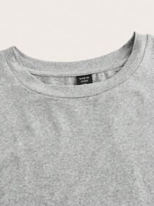 Comfortcana Plus Size Round Neck Short Sleeve Casual Top And Shorts Set - Multicolor - View 3