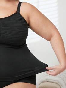 LUVLETTE 加大号黑色无缝免提吸奶背心 一体式吸奶和哺乳背心 产后哺乳+吸奶吊带背心 居家舒适孕妇背心 孕妇无胸罩吊带背心