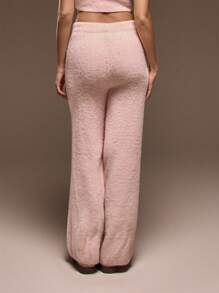 MUSERA Fluffy Knit Drawstring Waist Sweater Pants Summer Cute Casual Y2k 90's Brunch - Multicolor - View 3