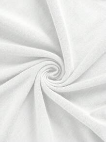 INAWLY Plus Size Women Digital Butterfly Print Round Neck Casual Short Sleeve T-Shirt - White - View 4